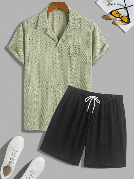 Optew Men’s Jacquard Short Set