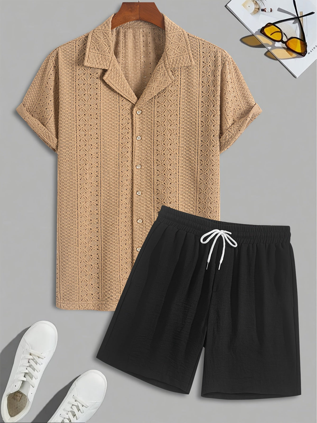 Optew Men’s Jacquard Short Set