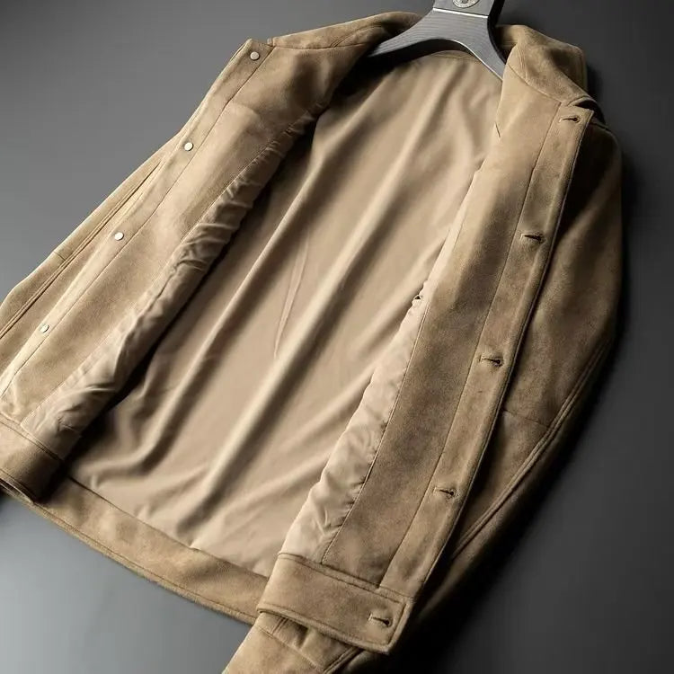 Optew Men’s Suede Slim Fit Jacket