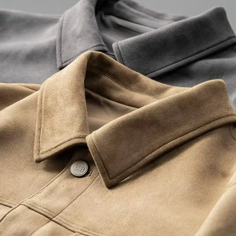 Optew Men’s Suede Slim Fit Jacket