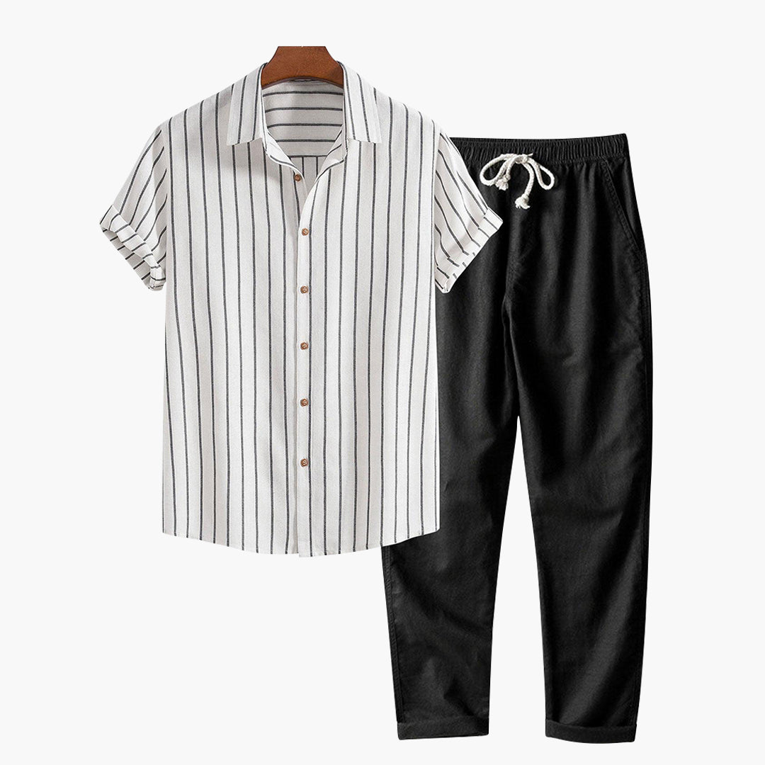 Optew Men’s Short Sleeve Trousers Set