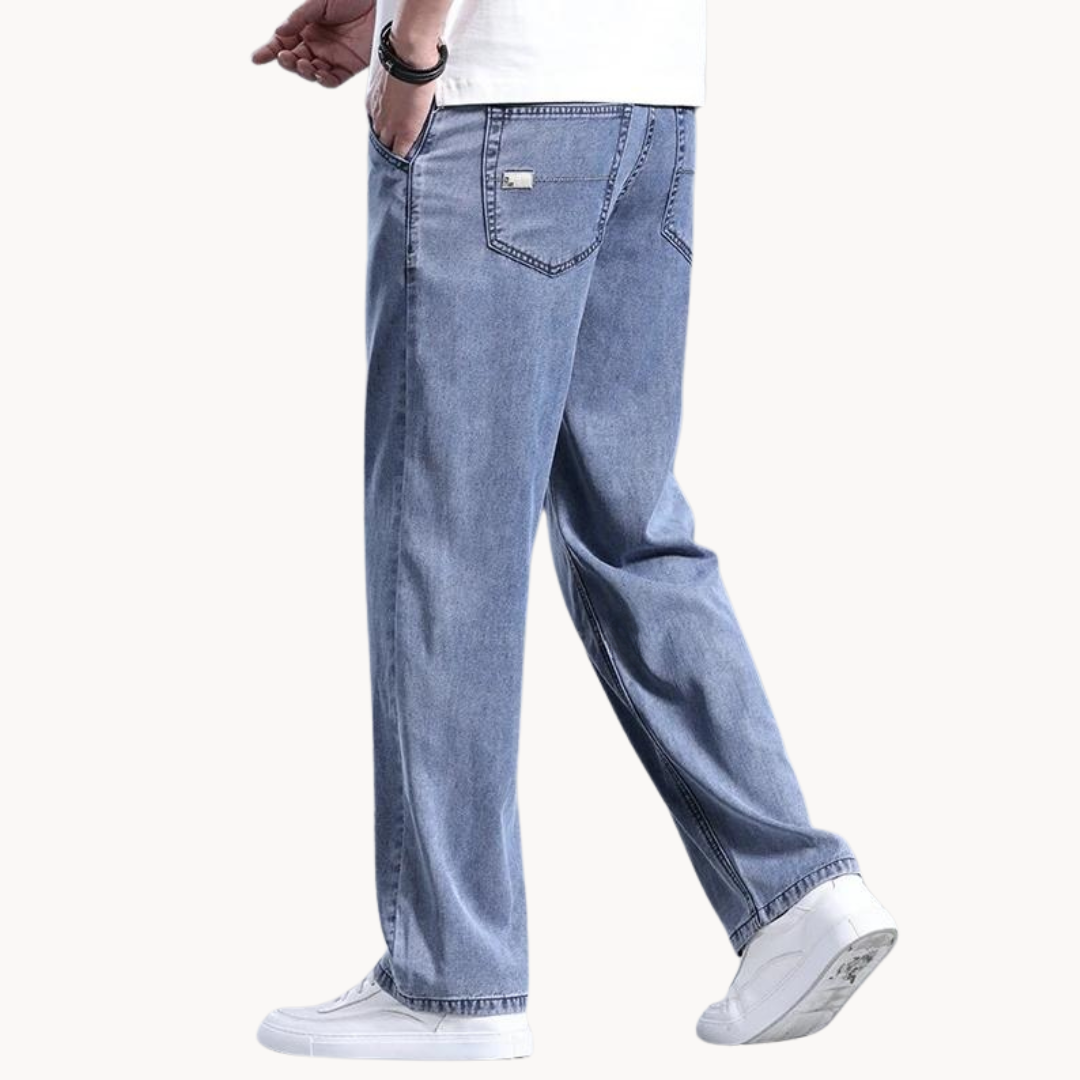 Optew Men’s Relaxed Blue Jeans