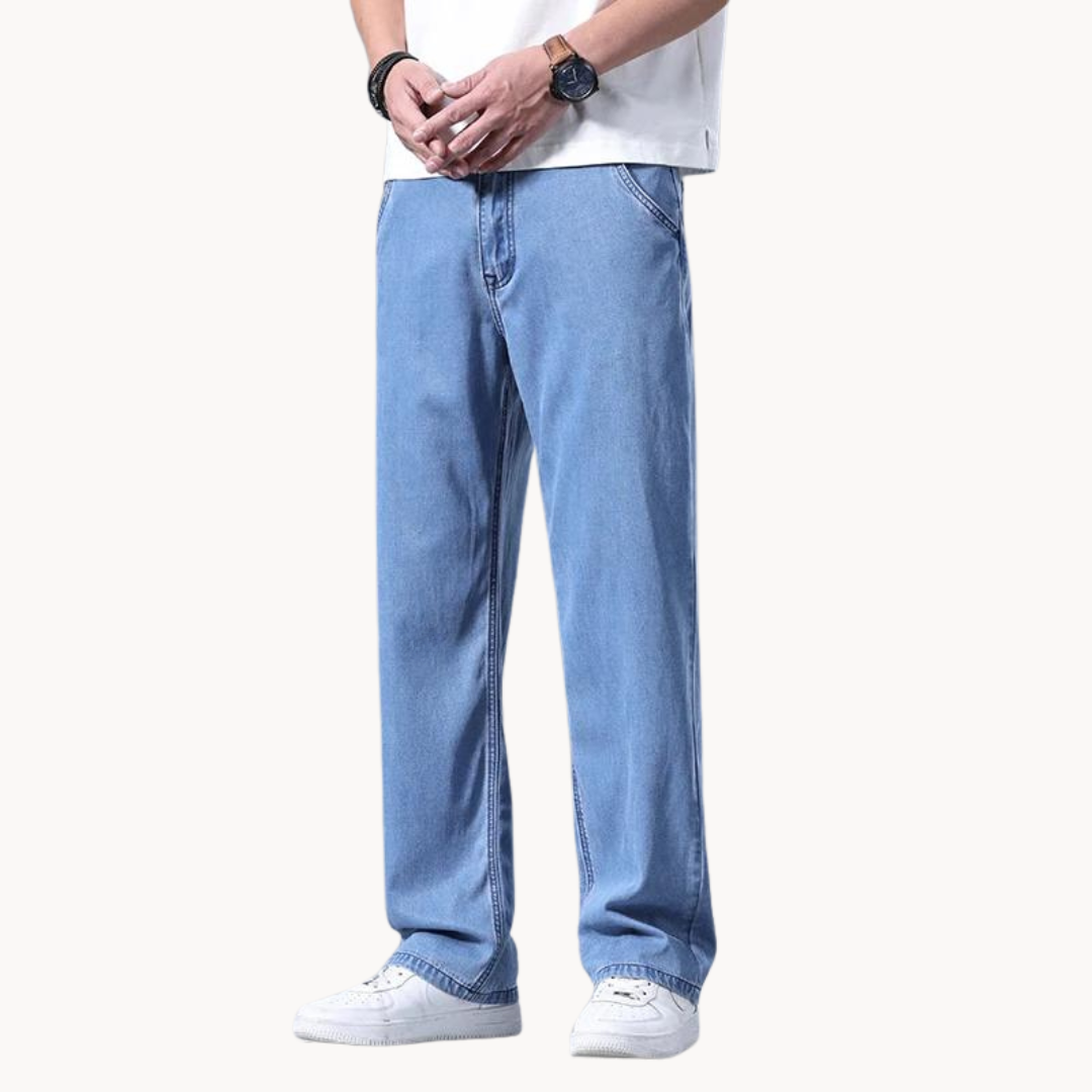 Optew Men’s Relaxed Blue Jeans