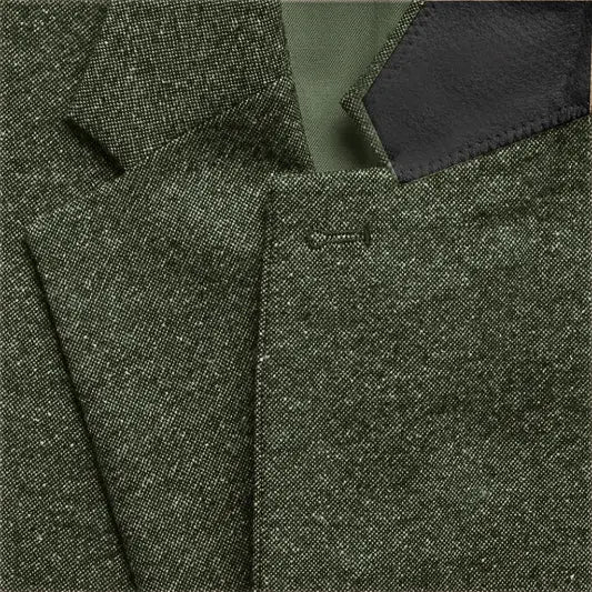 Optew Men Wedding Three‑piece Suit Tweed Wool Blend