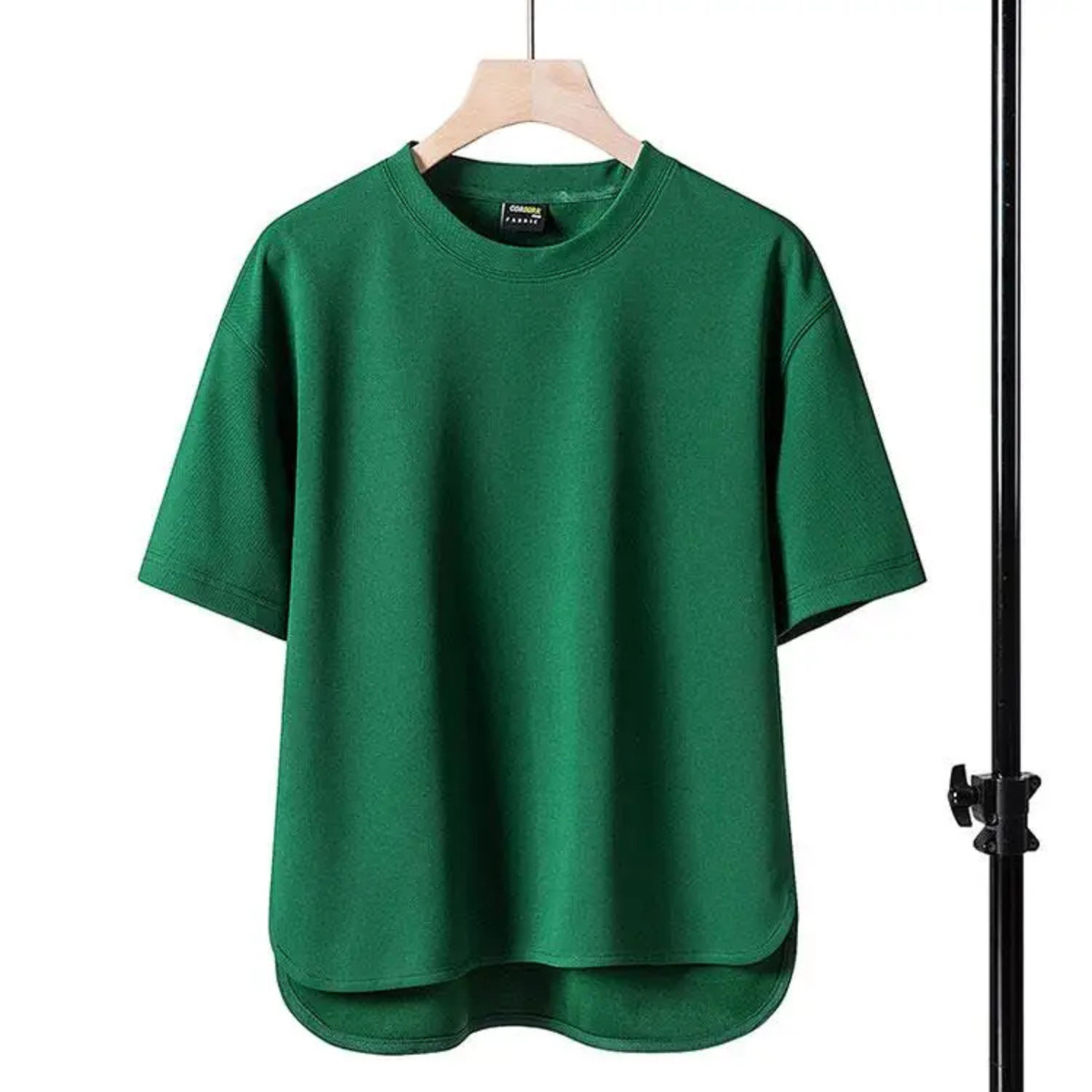 Optew Men’s Oversized Curved Hem T-Shirt