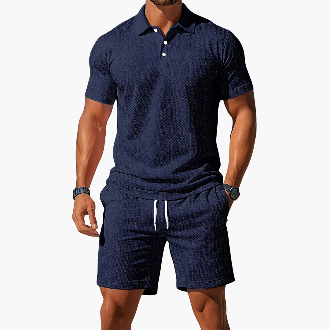 Optew Men’s Polo and Shorts Set