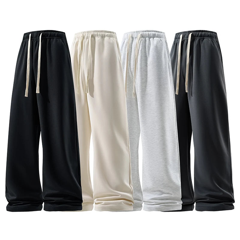 Optew Men’s Wide Leg Cotton Trousers