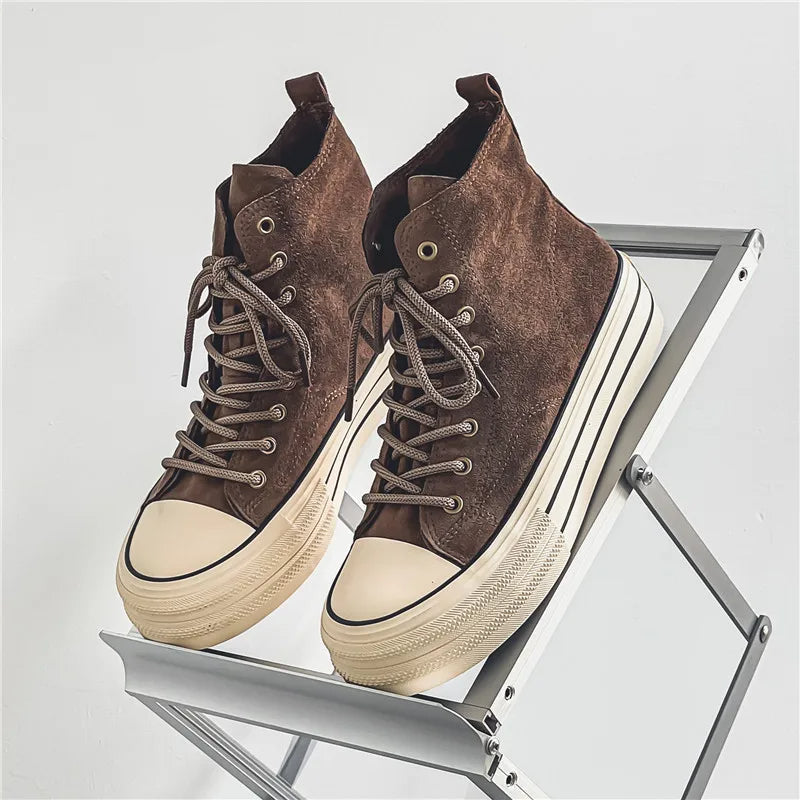 Optew Men’s Platform Suede Sneakers