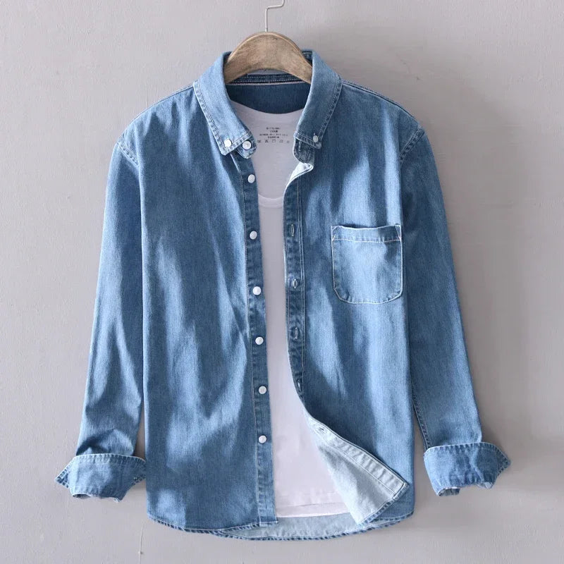 Optew Men’s Cotton Denim Shirt