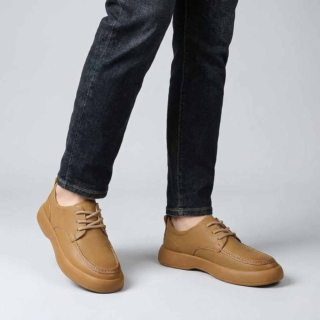 Optew Men’s Minimalist Leather Sneakers