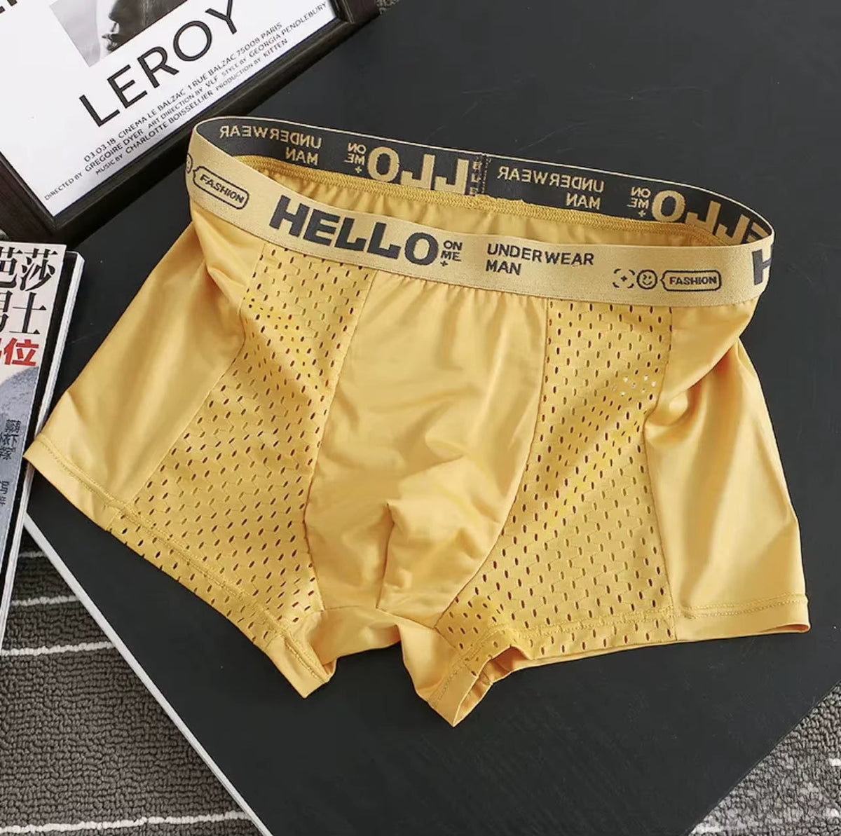 Optew Men Everyday Boxer Briefs Mesh Synthetic Blend
