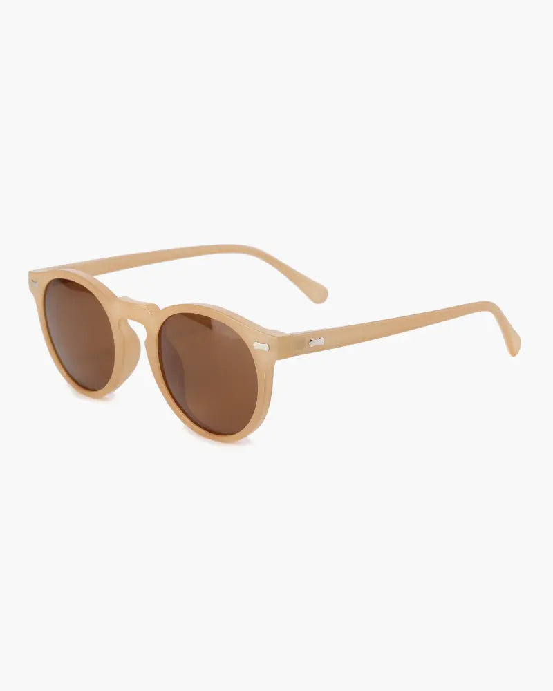 Optew Retro Round Sunglasses for Men with UV Protection Black