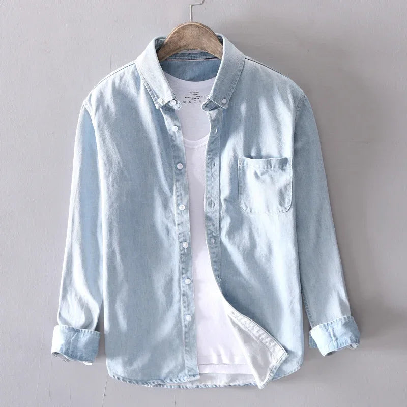 Optew Men’s Cotton Denim Shirt