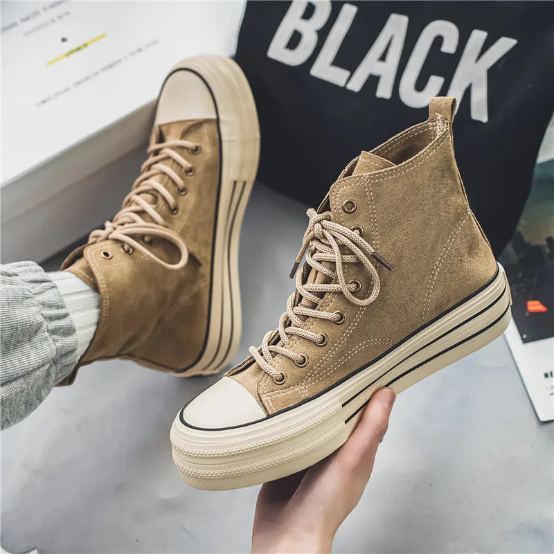 Optew Men’s Platform Suede Sneakers