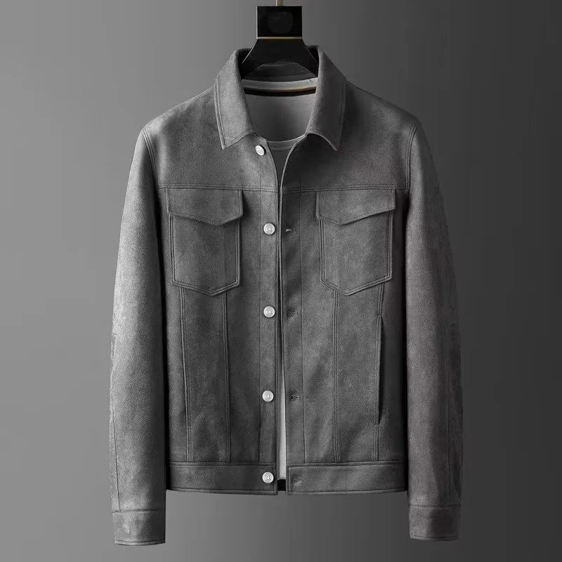 Optew Men’s Suede Slim Fit Jacket