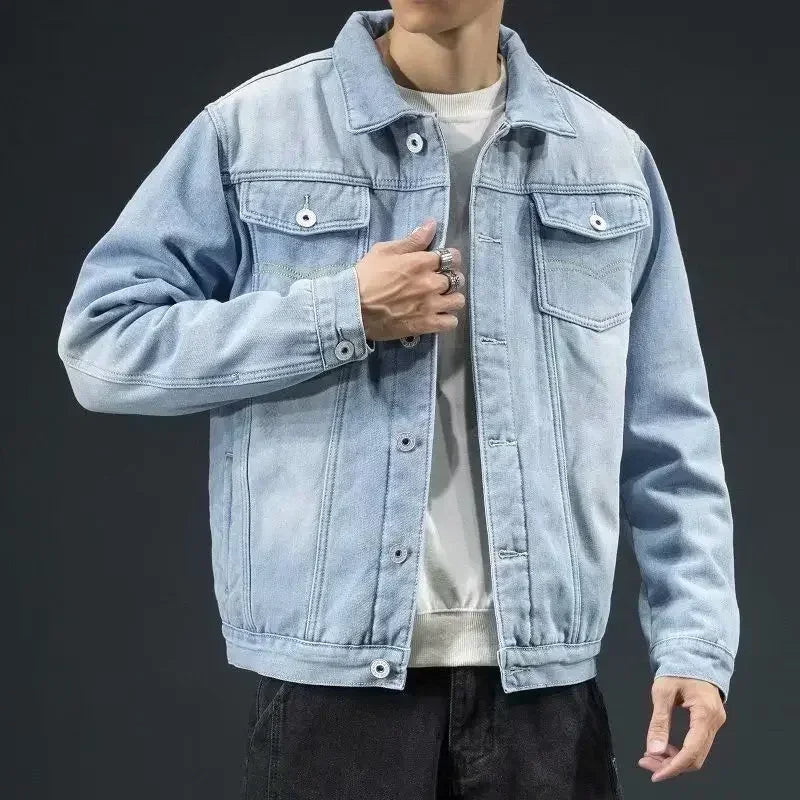 Optew Men’s Sherpa-Lined Denim Jacket