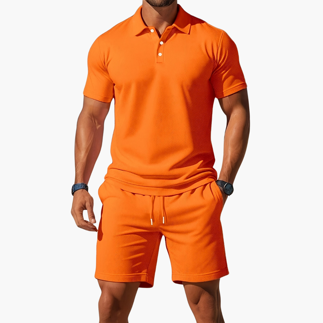 Optew Men’s Polo and Shorts Set