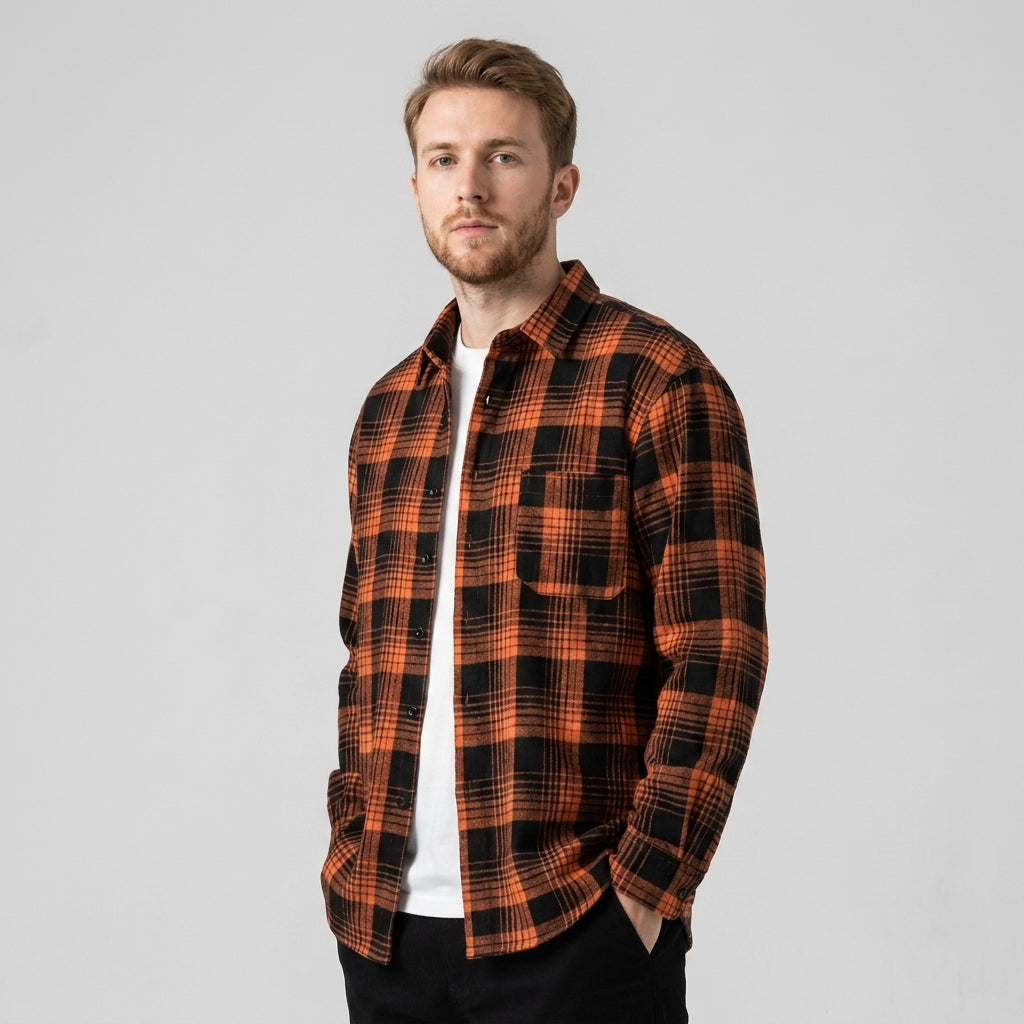 Optew Men’s Plaid Flannel Shirt