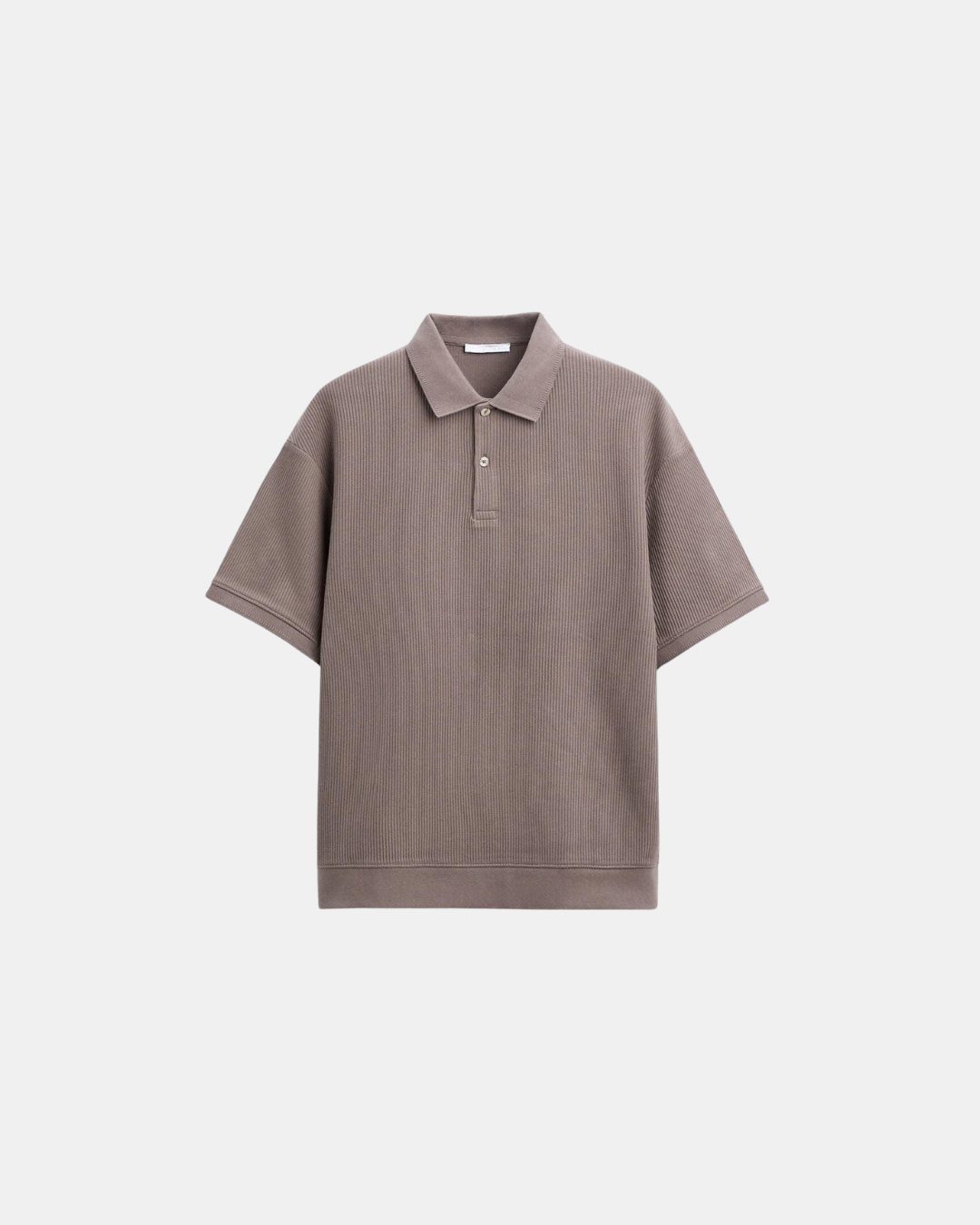 Optew Men’s Ribbed Knit Polo Shirt