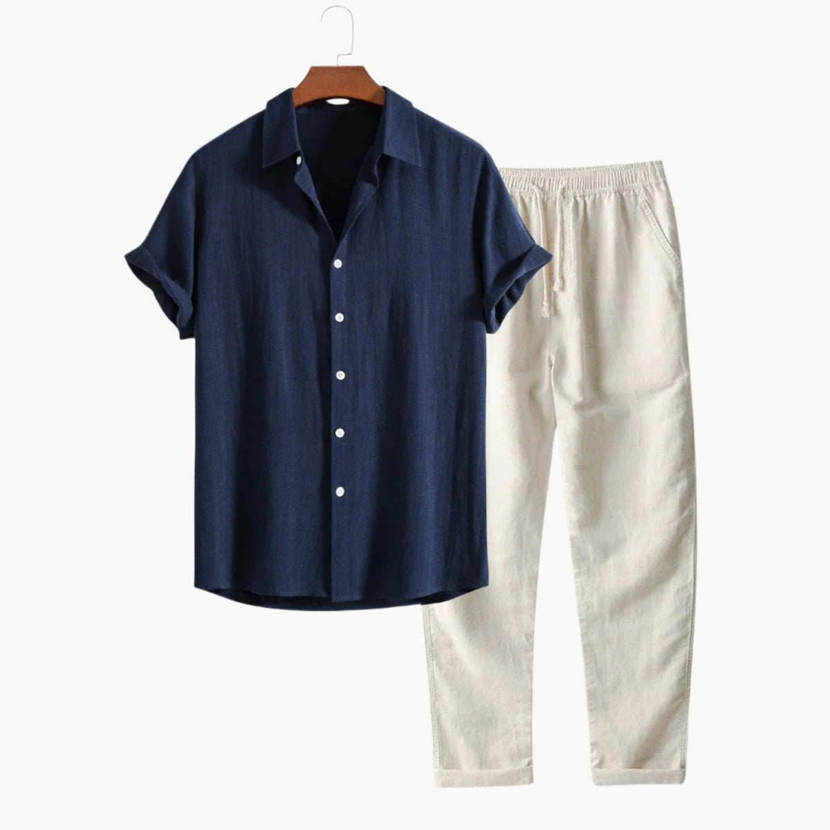 Optew Men’s Summer Linen Set