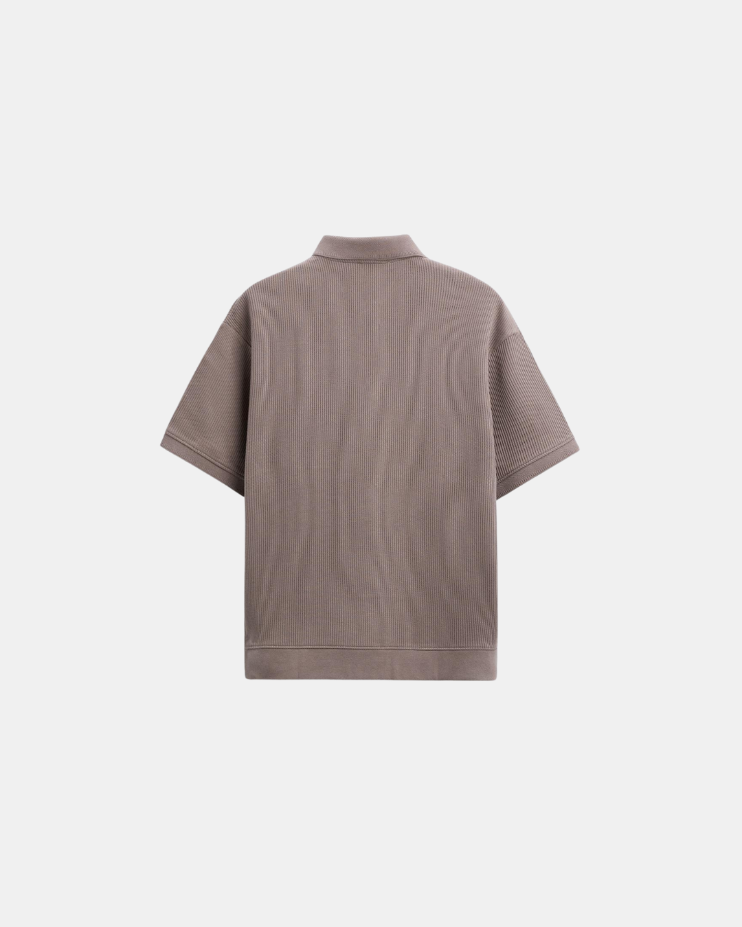 Optew Men’s Ribbed Knit Polo Shirt