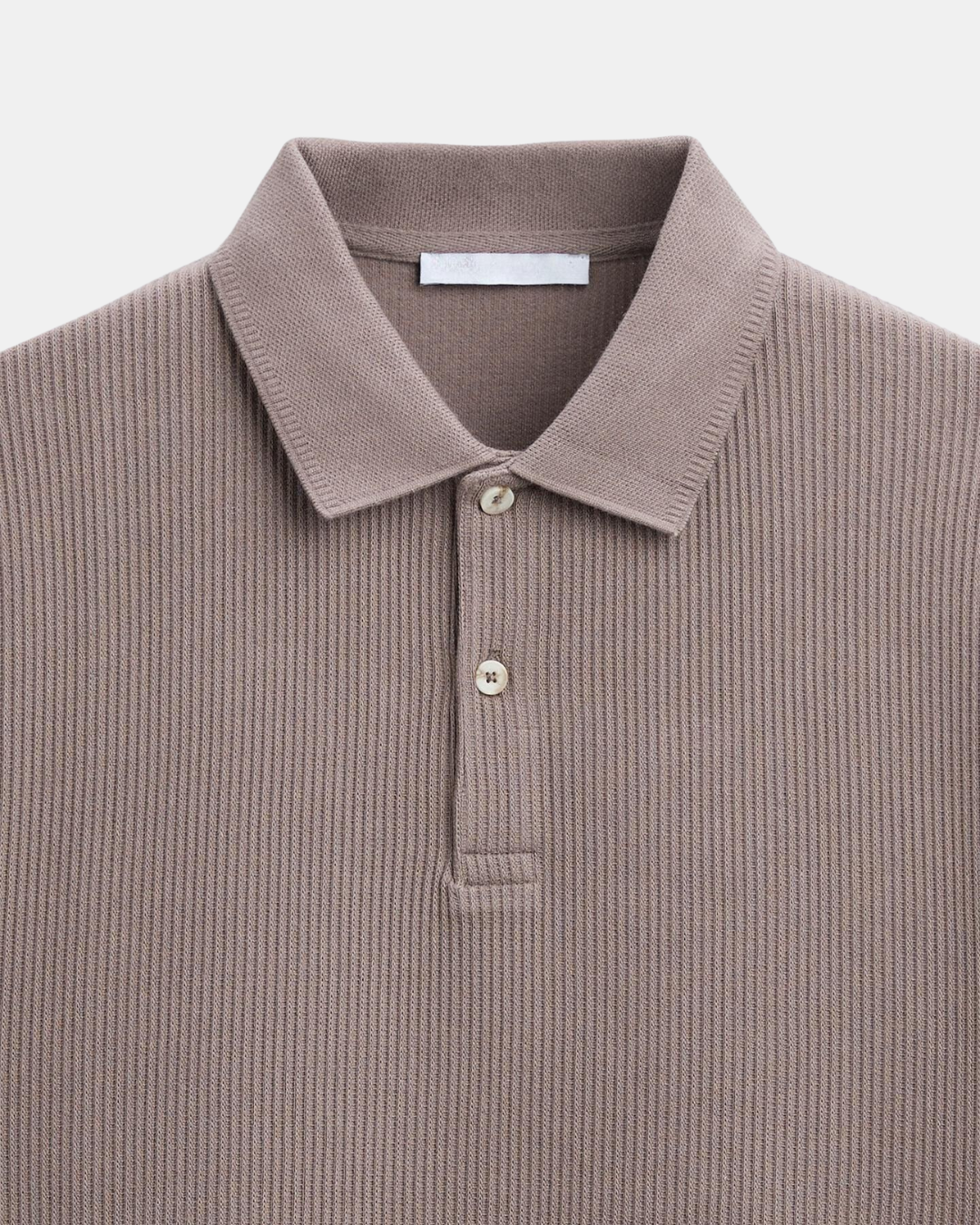 Optew Men’s Ribbed Knit Polo Shirt