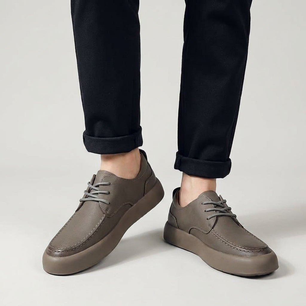 Optew Men’s Minimalist Leather Sneakers