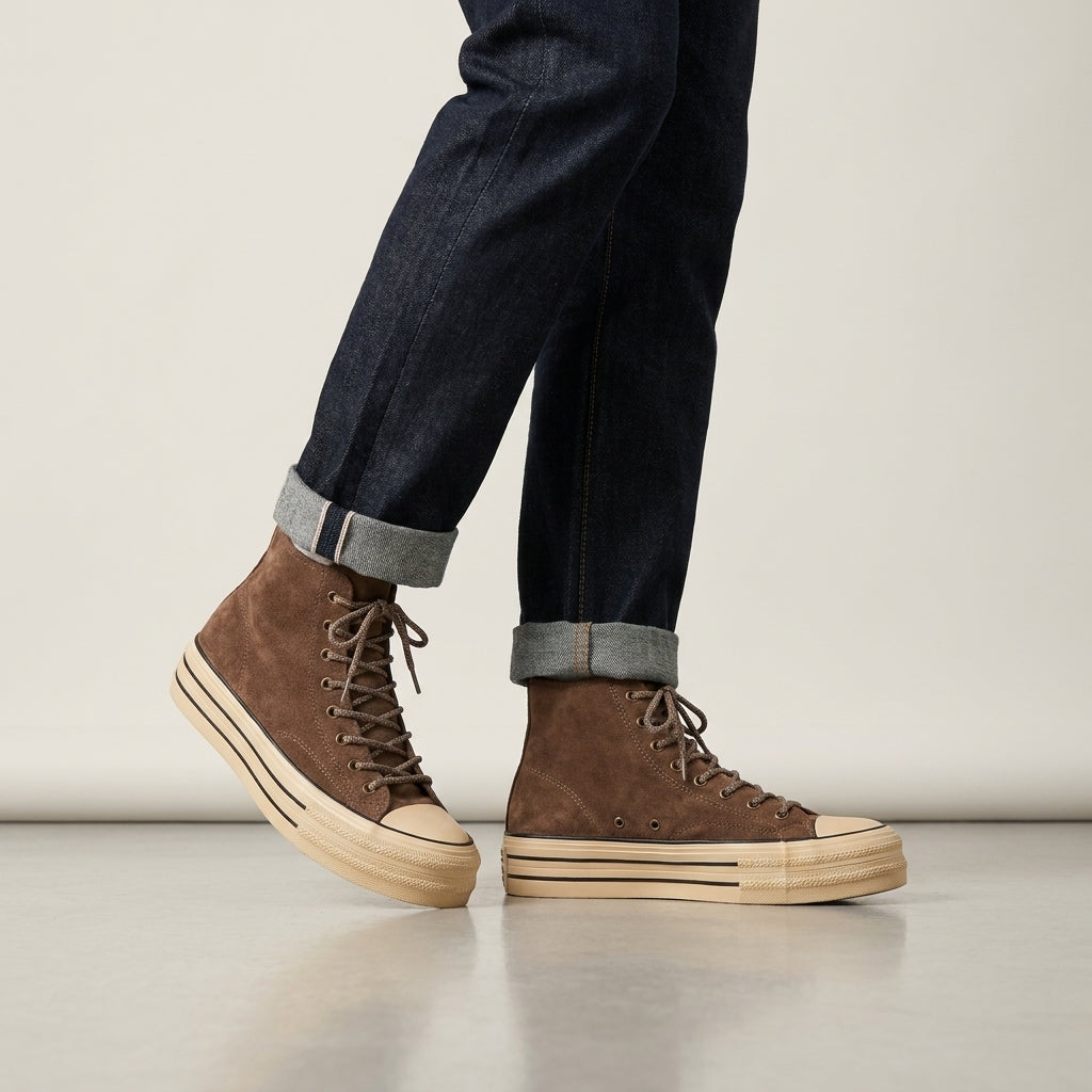 Optew Men’s Platform Suede Sneakers