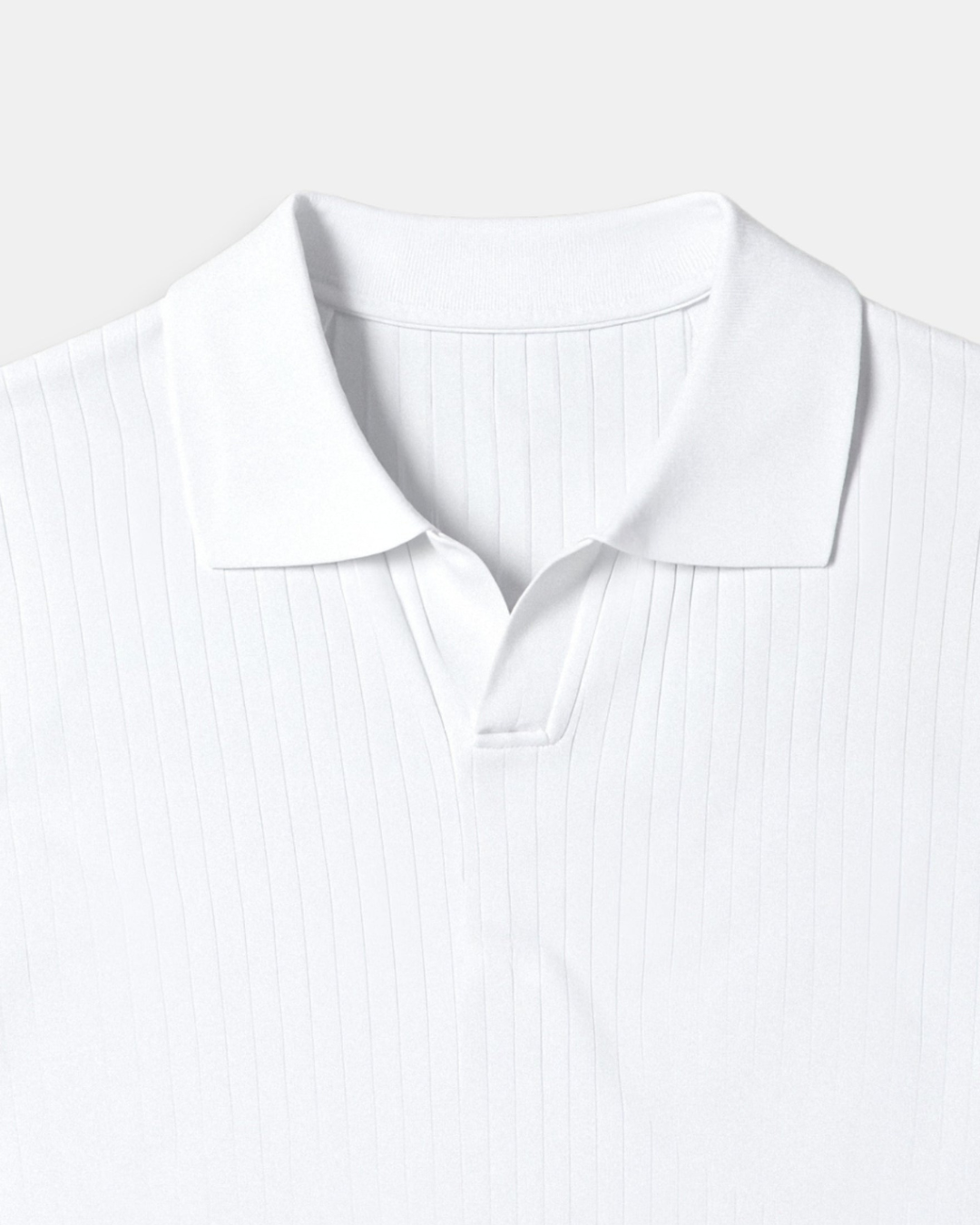 Optew Men’s Ribbed Knit Polo Shirt