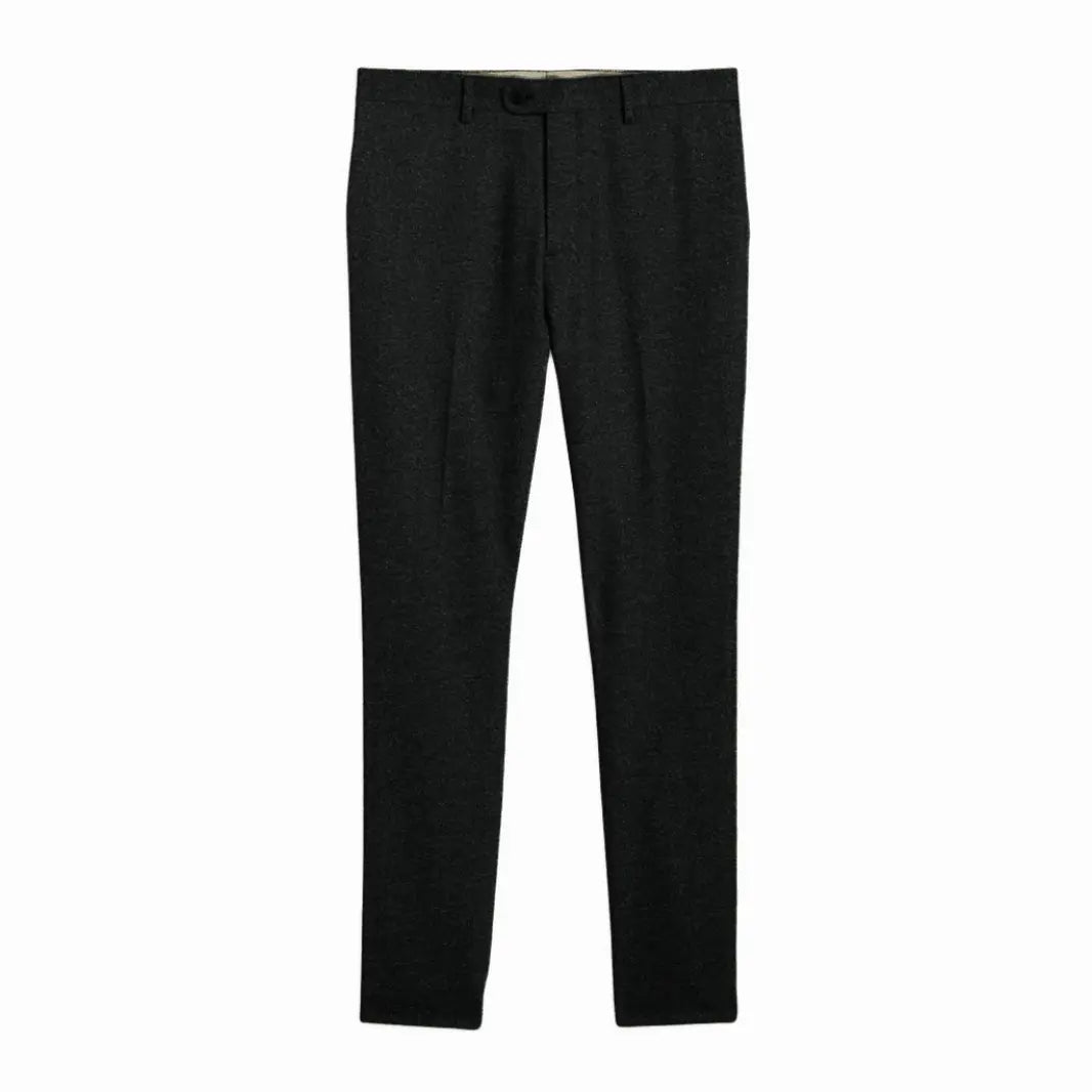 Optew Men Wedding Three‑piece Suit Tweed Wool Blend