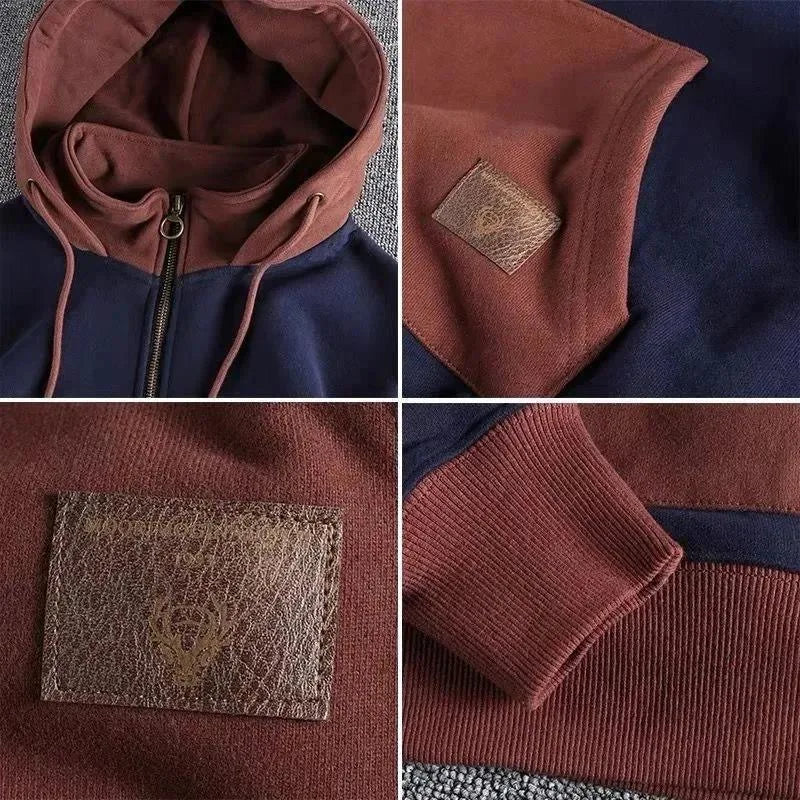 Optew Men’s Two-Tone Zip Hoodie