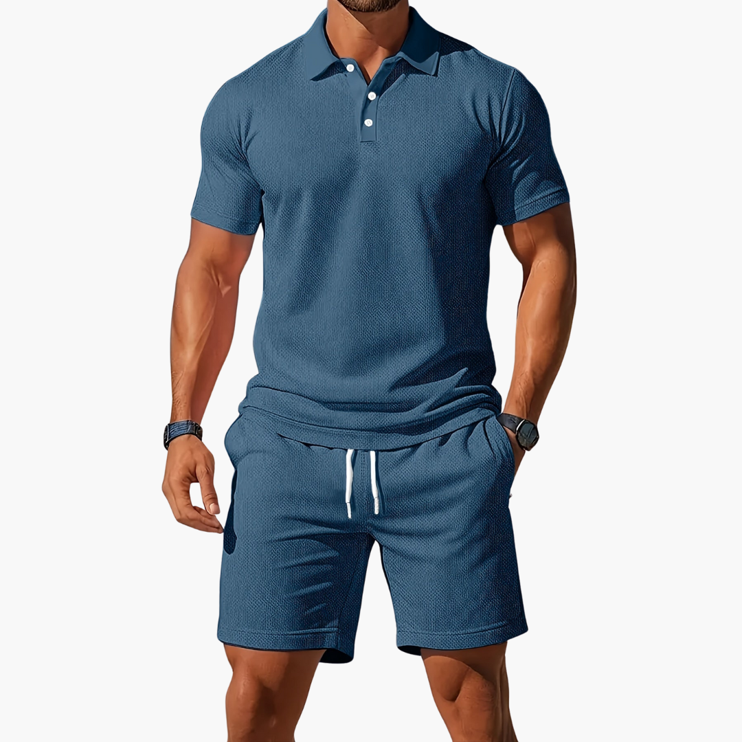 Optew Men’s Polo and Shorts Set