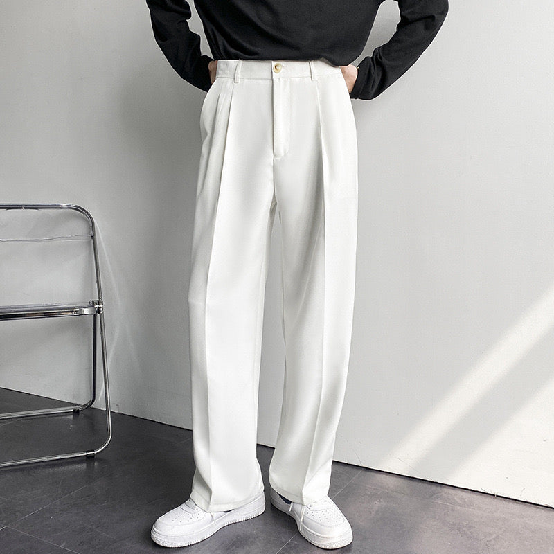 Optew Men’s Tailored Pleated Trousers