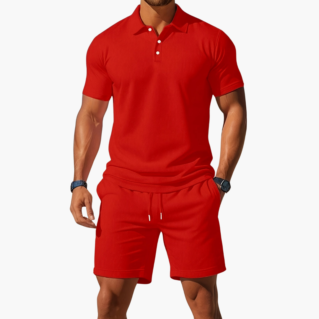 Optew Men’s Polo and Shorts Set