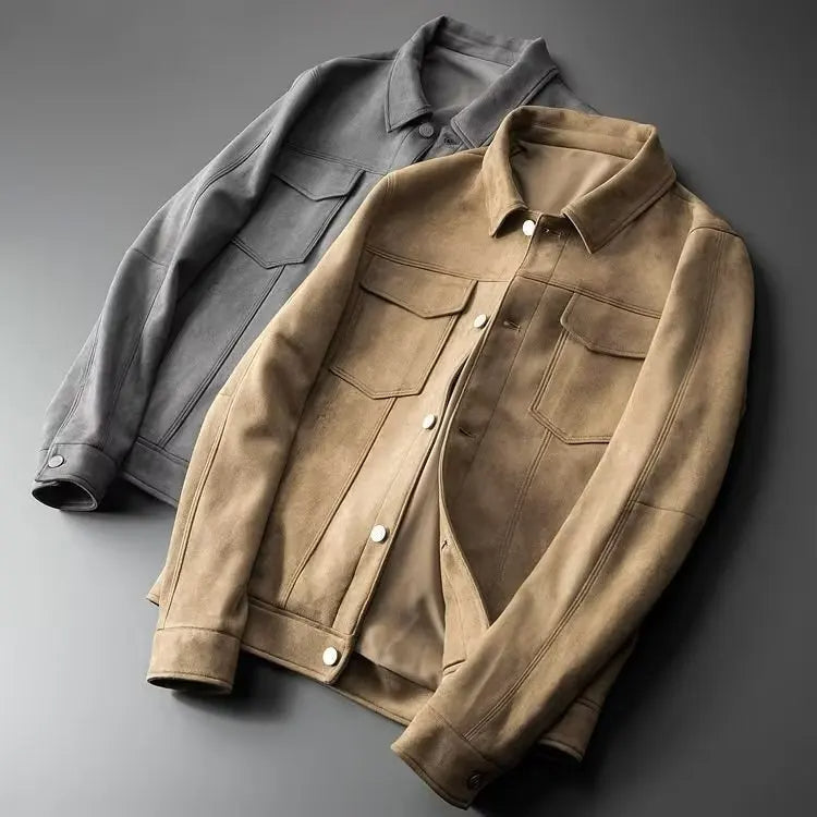 Optew Men’s Suede Slim Fit Jacket