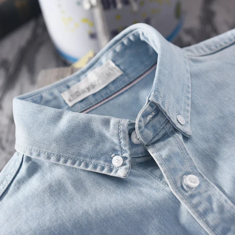 Optew Men’s Cotton Denim Shirt