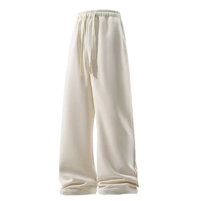 Optew Men’s Wide Leg Cotton Trousers
