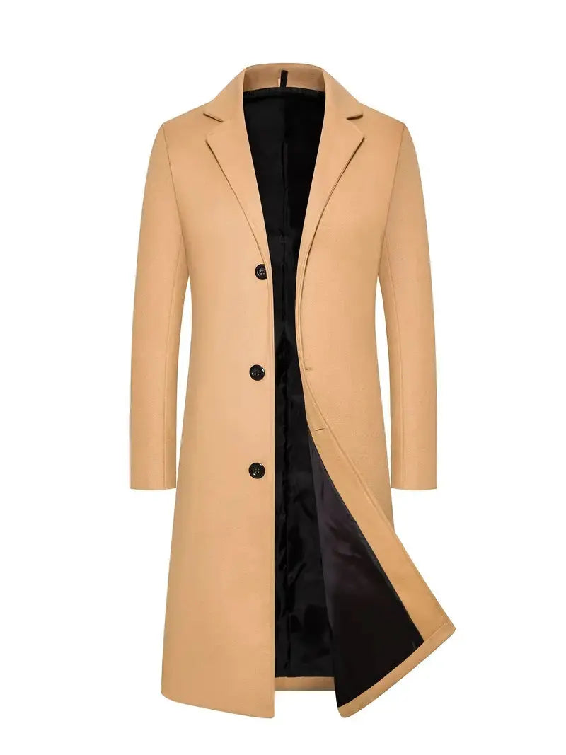Optew Men’s Classic Long Overcoat