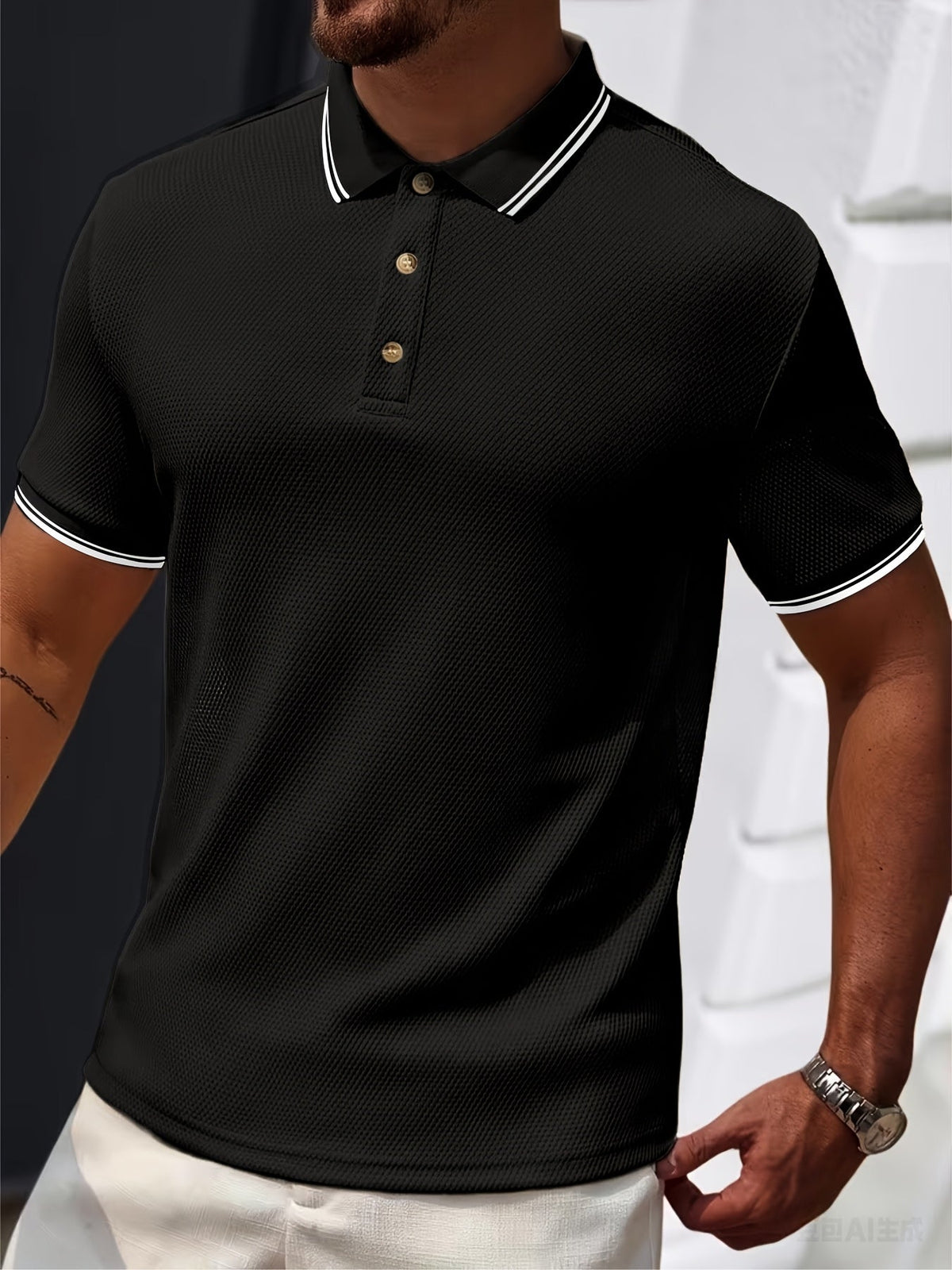 Optew Men’s Textured Colorblock Shirt