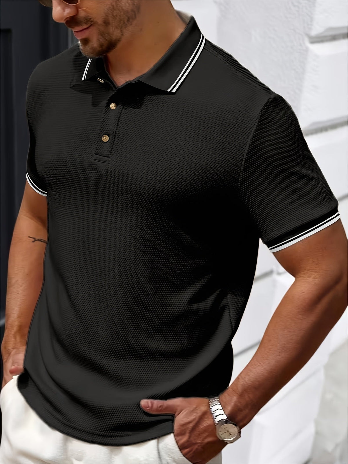 Optew Men’s Textured Colorblock Shirt