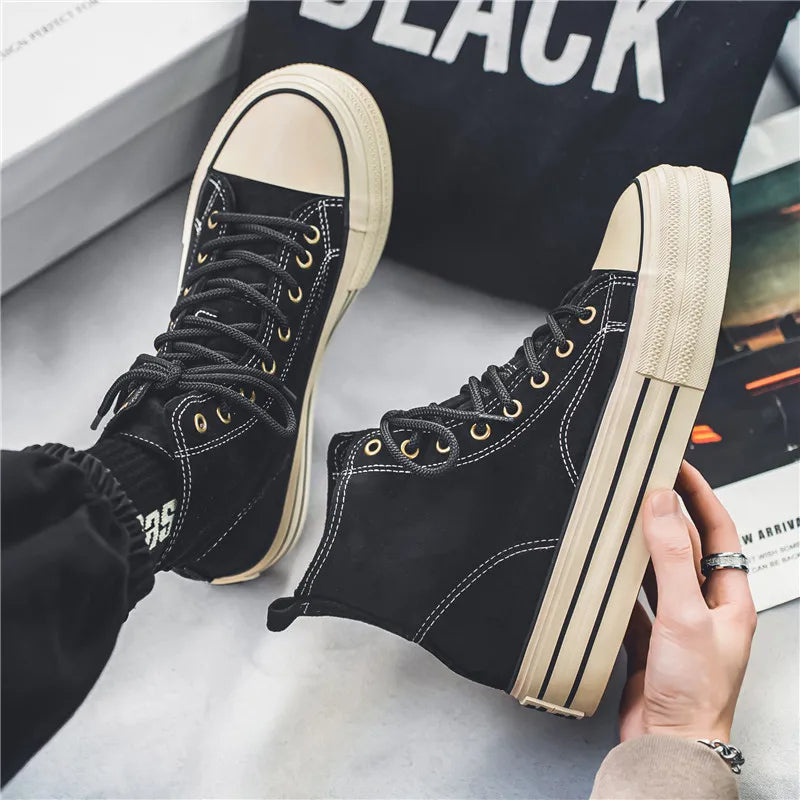 Optew Men’s Platform Suede Sneakers