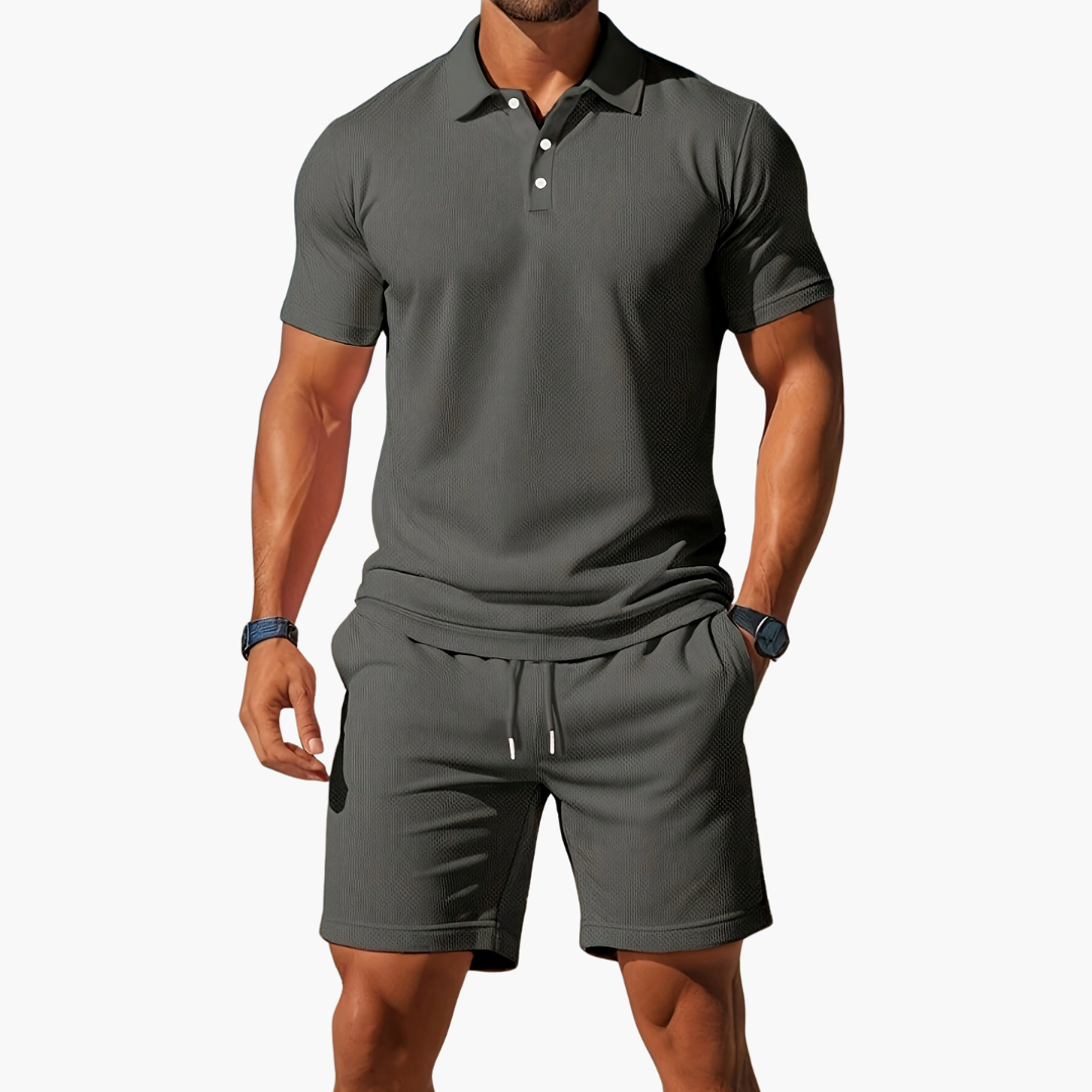 Optew Men’s Polo and Shorts Set