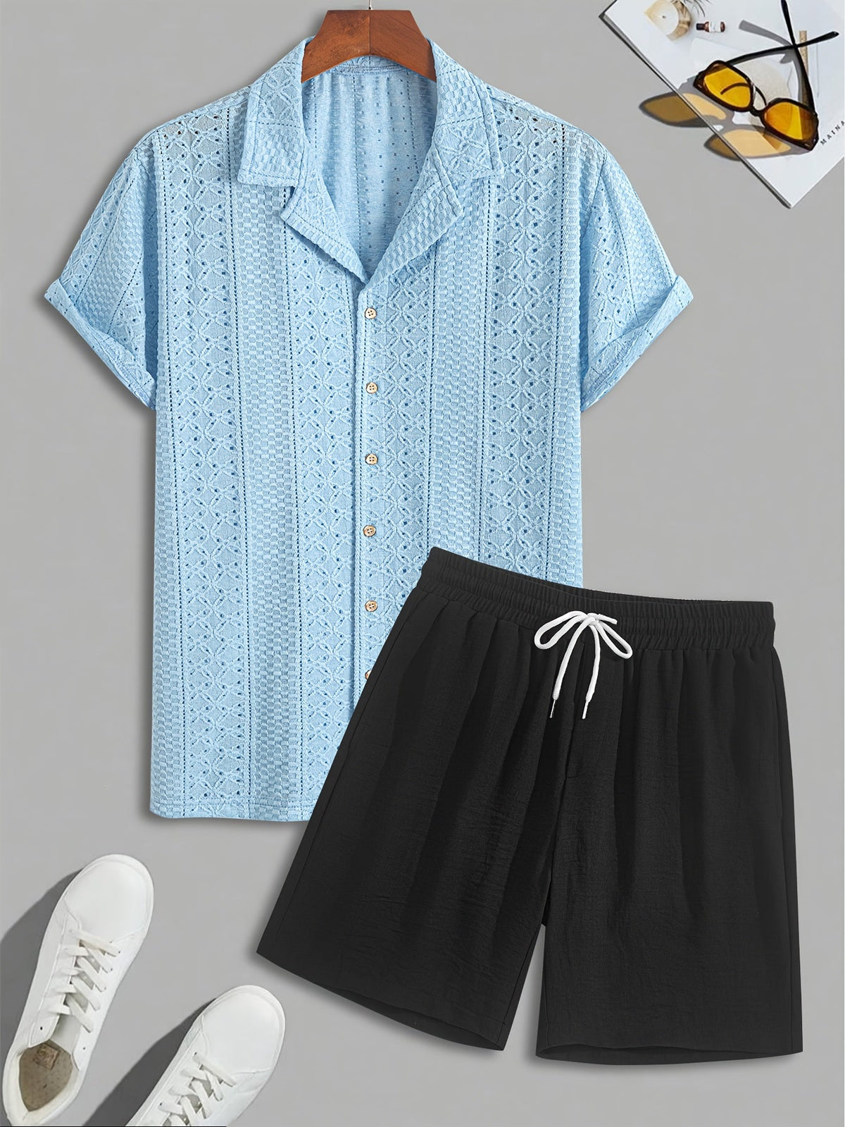 Optew Men’s Jacquard Short Set