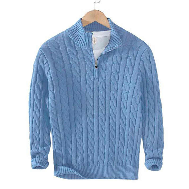 Optew Men’s Cable Zip Sweater Trousers Set