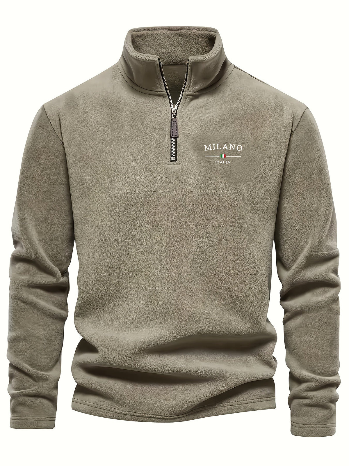 Optew Men’s Fleece Zip Henley Sweatshirt