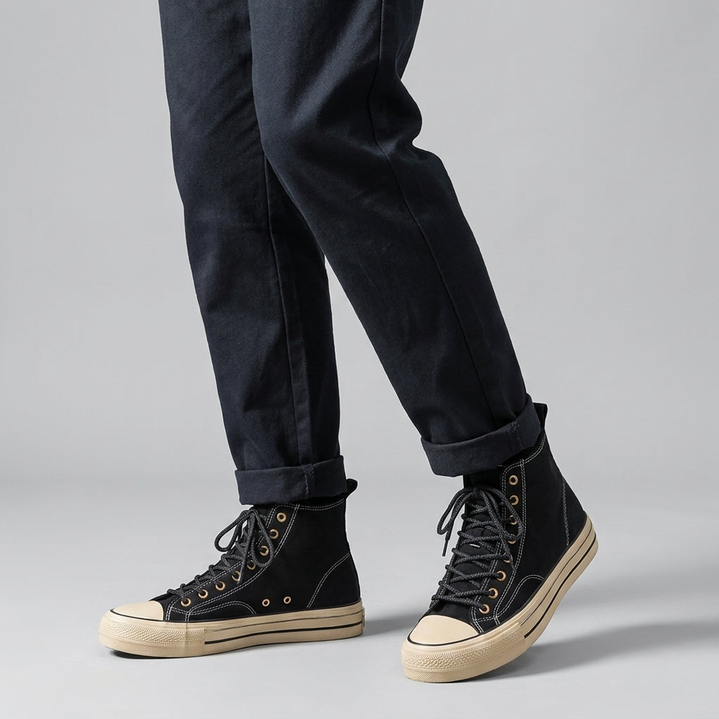 Optew Men’s Platform Suede Sneakers
