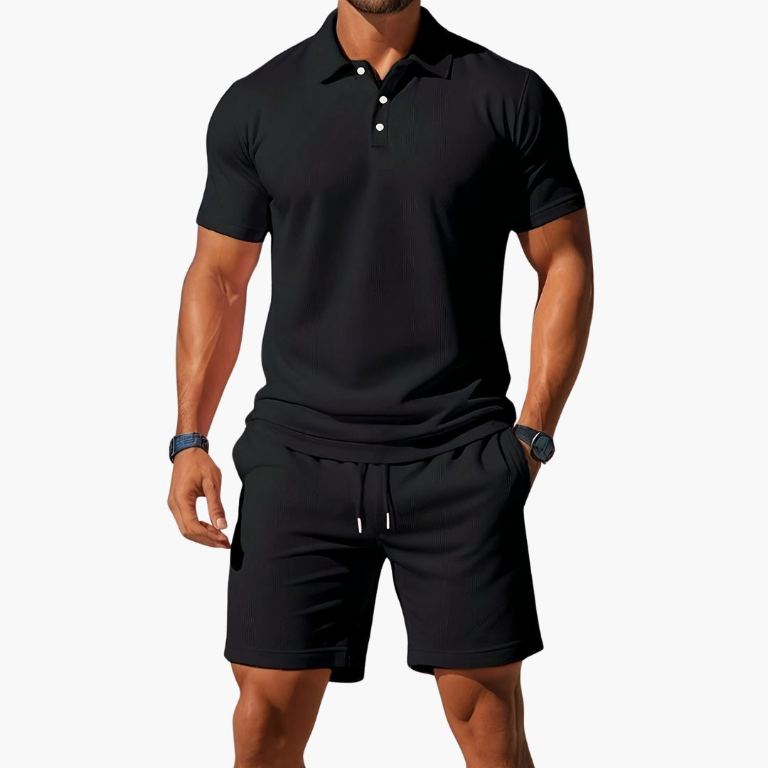 Optew Men’s Polo and Shorts Set
