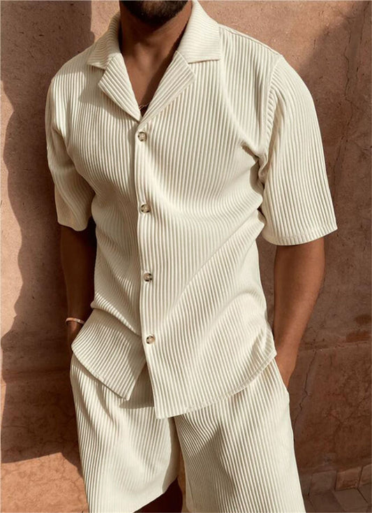 Optew Men’s Summer Shirt and Shorts Set
