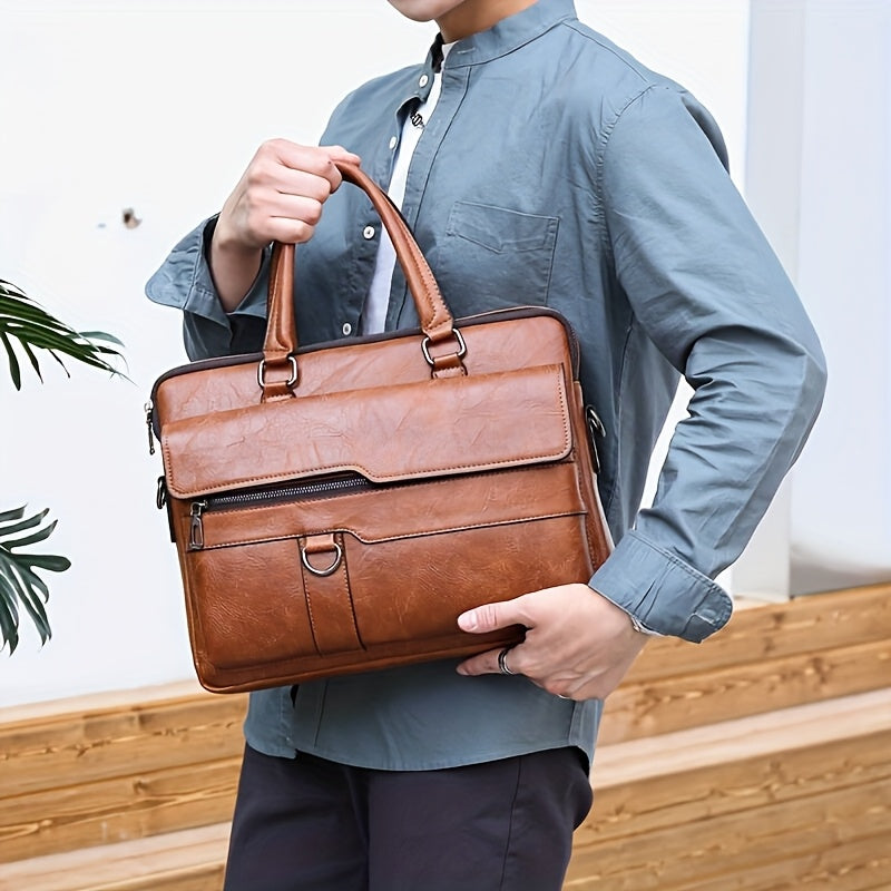 Optew Men’s Vintage Briefcase Bag