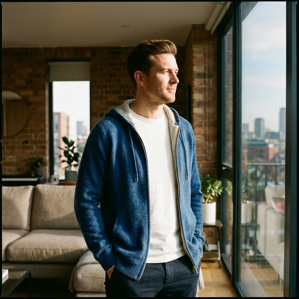 Optew Men’s Reversible Cashmere Hoodie